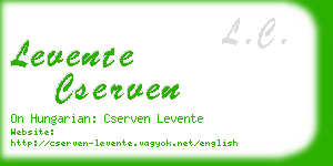 levente cserven business card